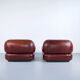 Pair of leather armchairs Sapporo 1970s, Mobil Girgi publisher