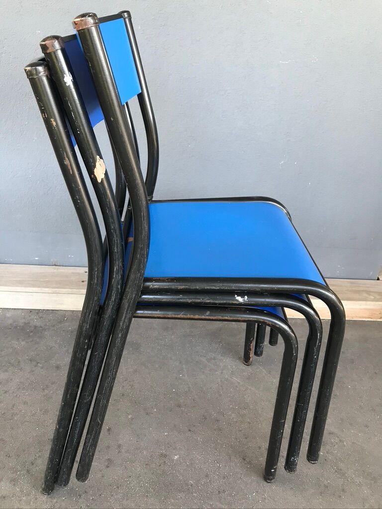 Series of 6 color school chairs