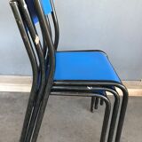 Series of 6 color school chairs