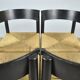 Fritz hansen / scandinavian papercord dining chairs (4) / mogens lassen / denmark 1960s