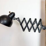 Black Industrial Bauhaus Scissor Wall Lamp from Kaiser Idell, 1930s