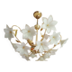 Murano chandelier with white flowers