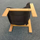 Vintage velvet and pine armchair 1970