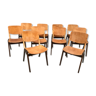 Série de 10 chaises Thonet