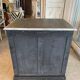 Antique professional furniture in patinated wood with 3 administration locker drawers