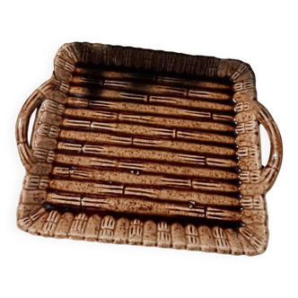 Barbotine imitation braiding dish