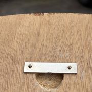 Vintage Round teak wall mirror 1970s wall mirror