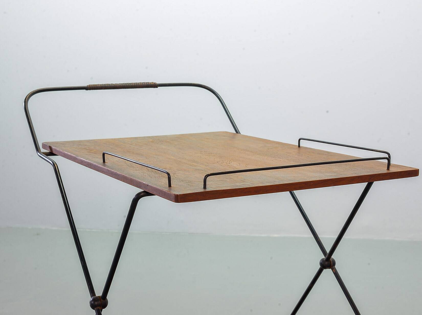 Scandinavian Minimalistic Foldable and Mobile Teak Tea Trolley Denmark 50S
