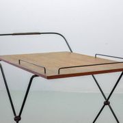 Scandinavian Minimalistic Foldable and Mobile Teak Tea Trolley Denmark 50S
