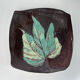 Decorative plate leaf signed