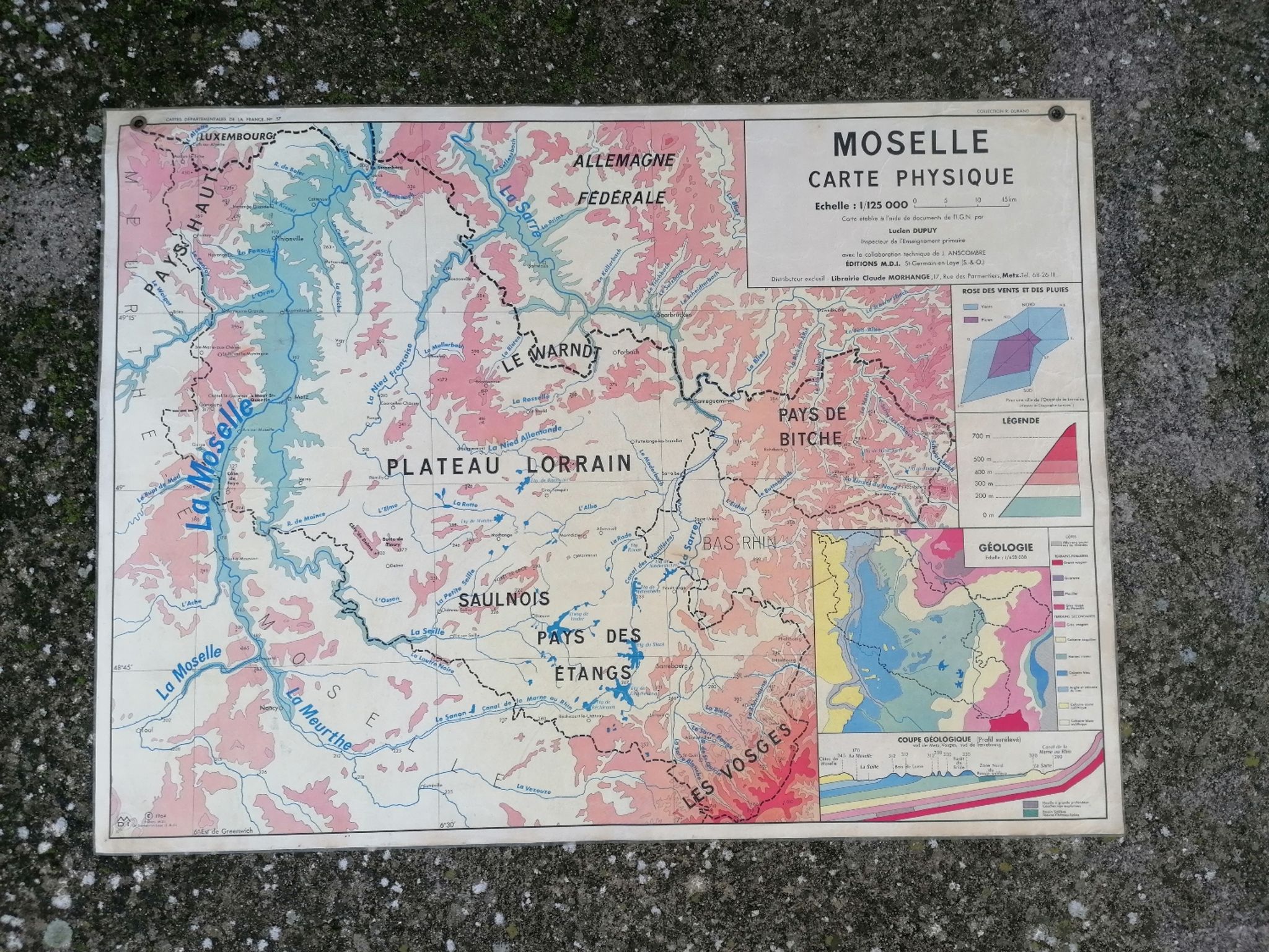 Ancienne carte MDI Moselle-France