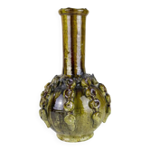 Authentic Tamegroute Pottery Vase – Moroccan Crafts Green Glazed 50cm