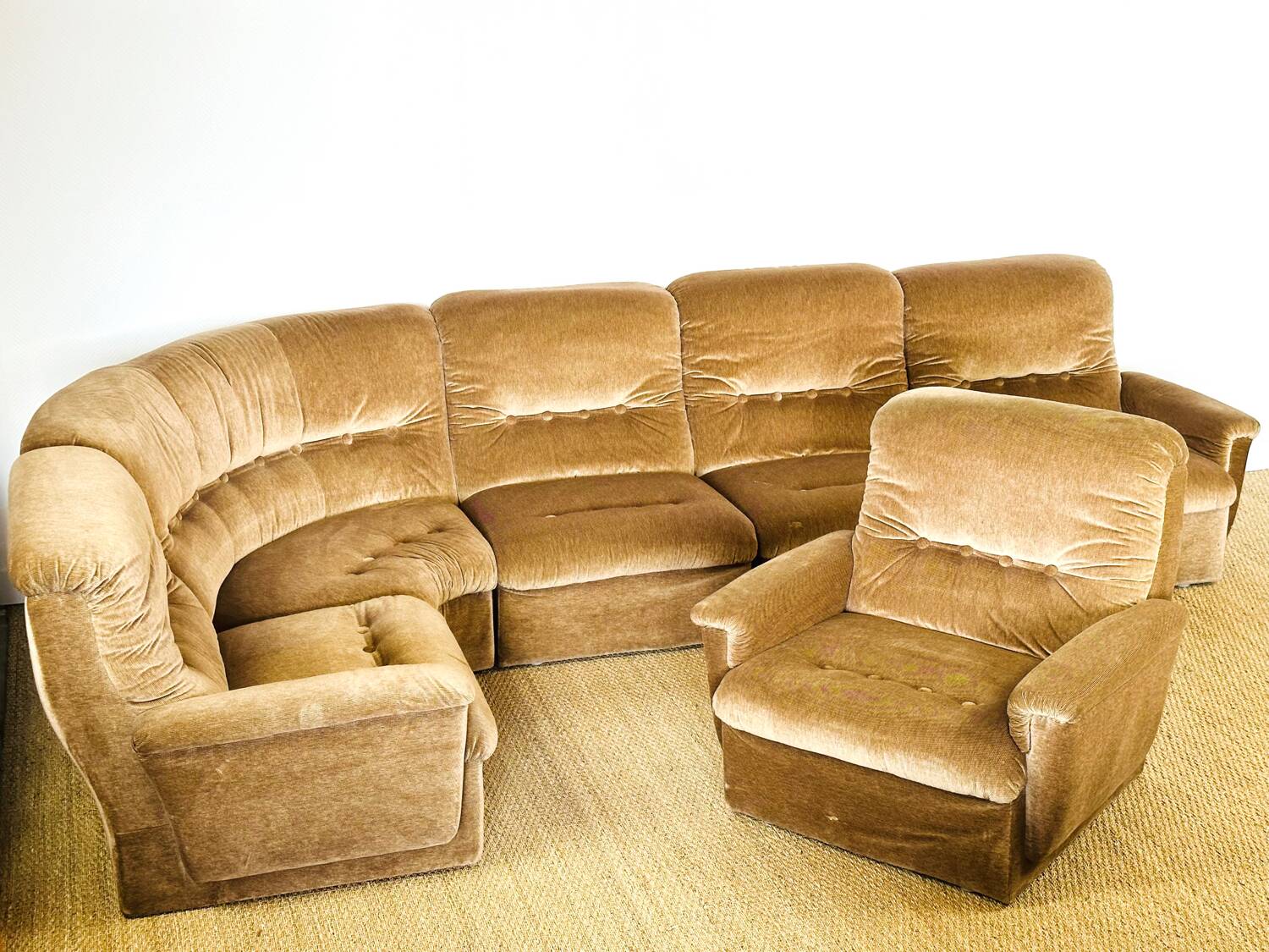 1960s vintage modular canapés