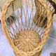 Fauteuil vintage enfant en osier tressé