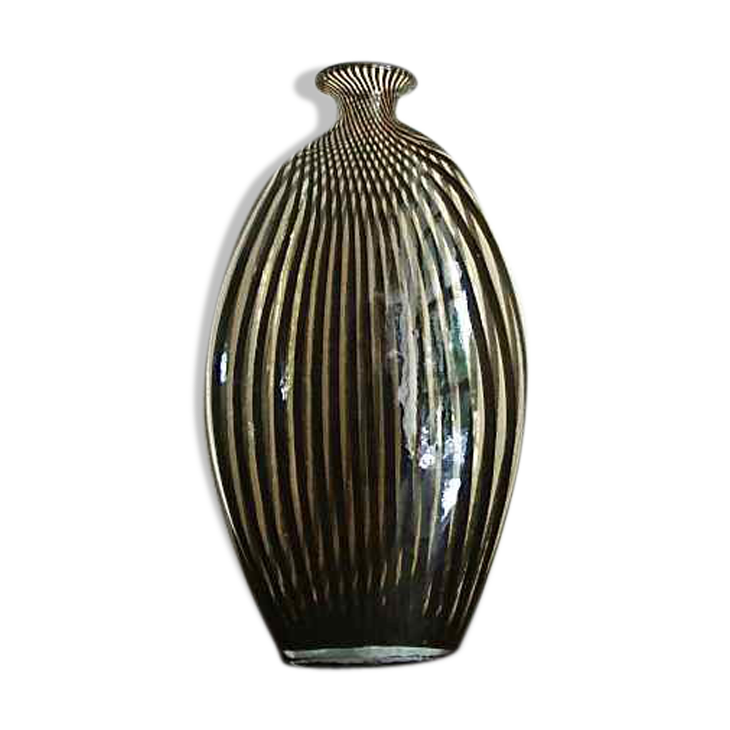 Vase soliflore in blown glass, art deco style