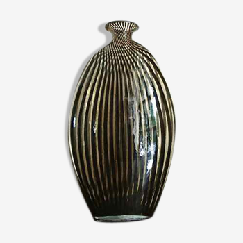 Vase soliflore en verre soufflé style art déco