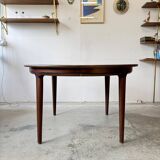Table extensible en palissandre, conçue par J. Andersen, Danemark, années 1960