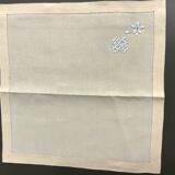 Nappe neuve lin brodé HS avec 8 serviettes