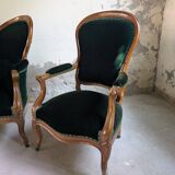 Louis Philippe bench and armchair set
