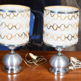 Pair of bedside lamps, 70s