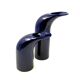 Space age set of 2 blue ceramic vase, Italy ca. 1970