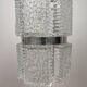Brutalist Suspension "Ice Glass" and Chrome by Kaiser Leuchten