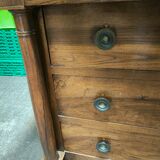 Empire period walnut chest of drawers