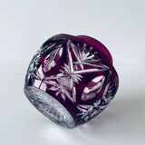 Ancient plum crystal vase