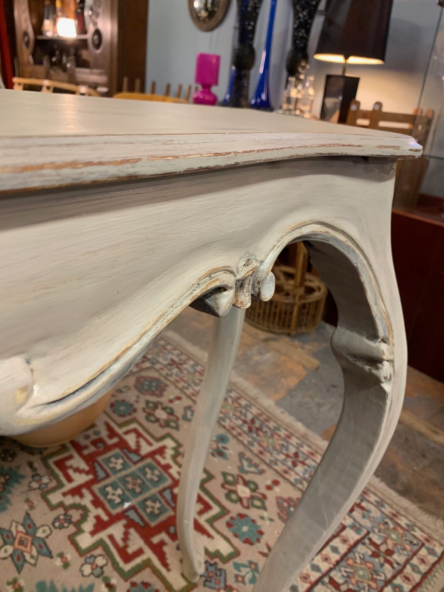 Console en bois patinée