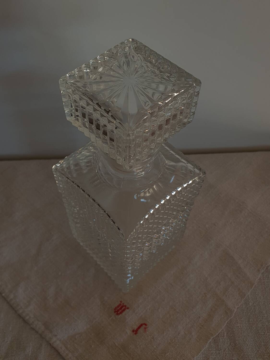 Carafe en verre français des années 1960-1970