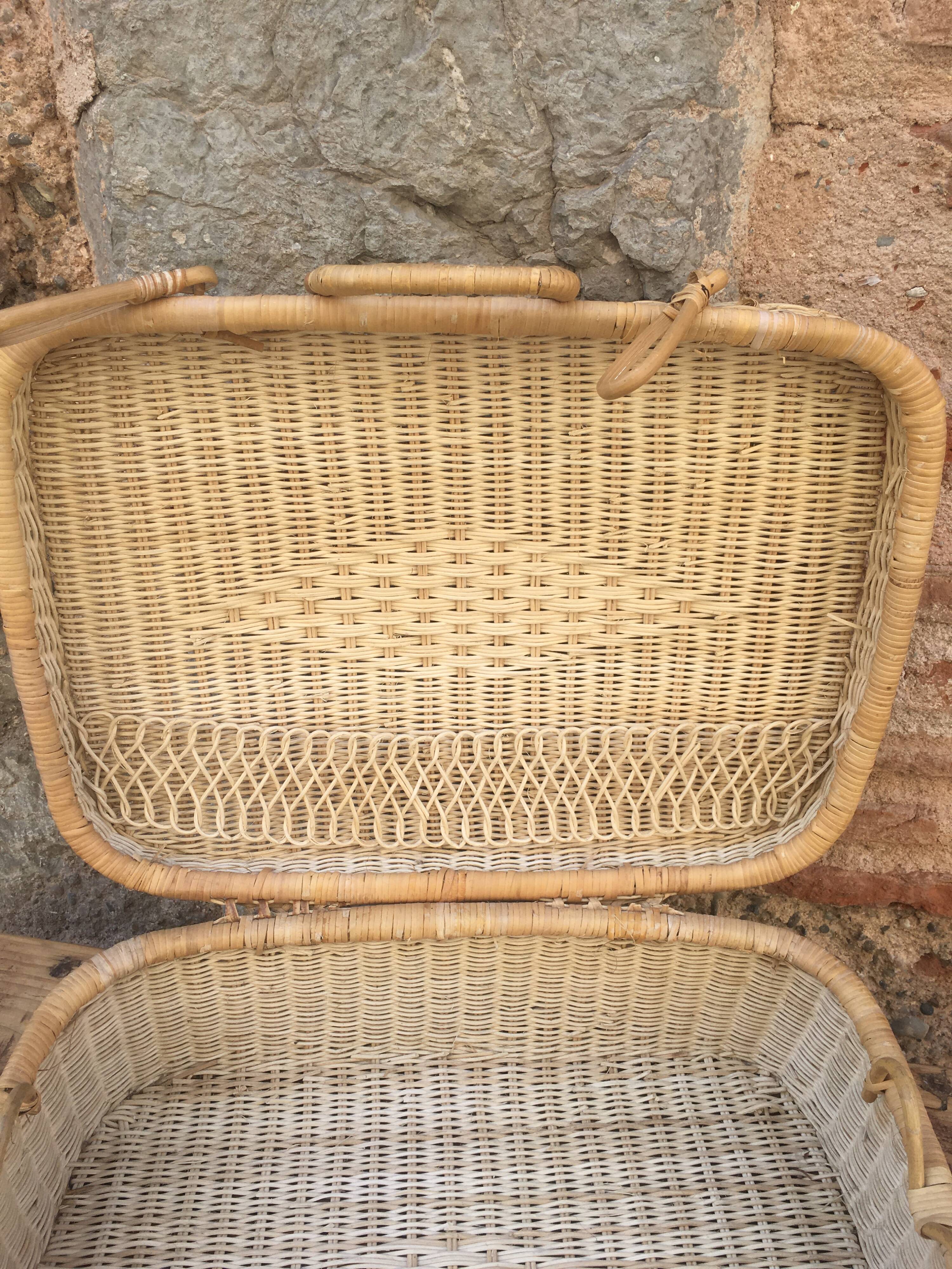 Wicker suitcase