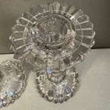 Pair of cut glass candlesticks – Napoleon III period