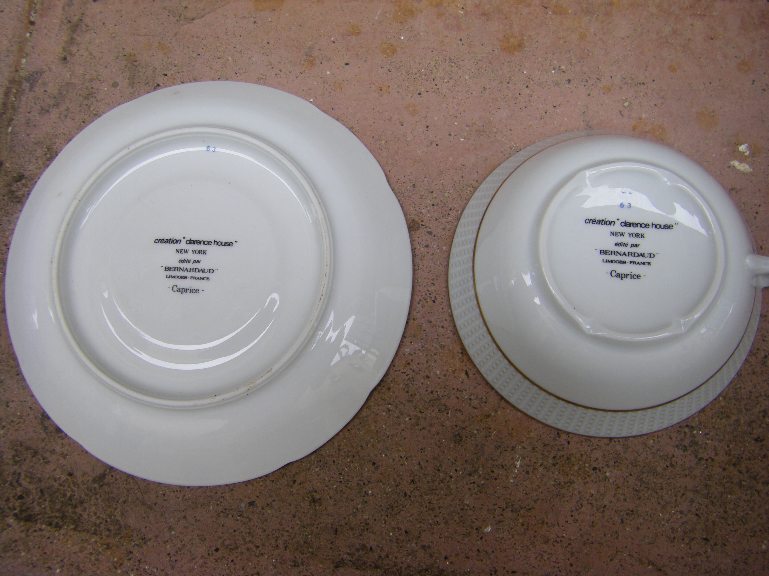 Four porcelain tea cups