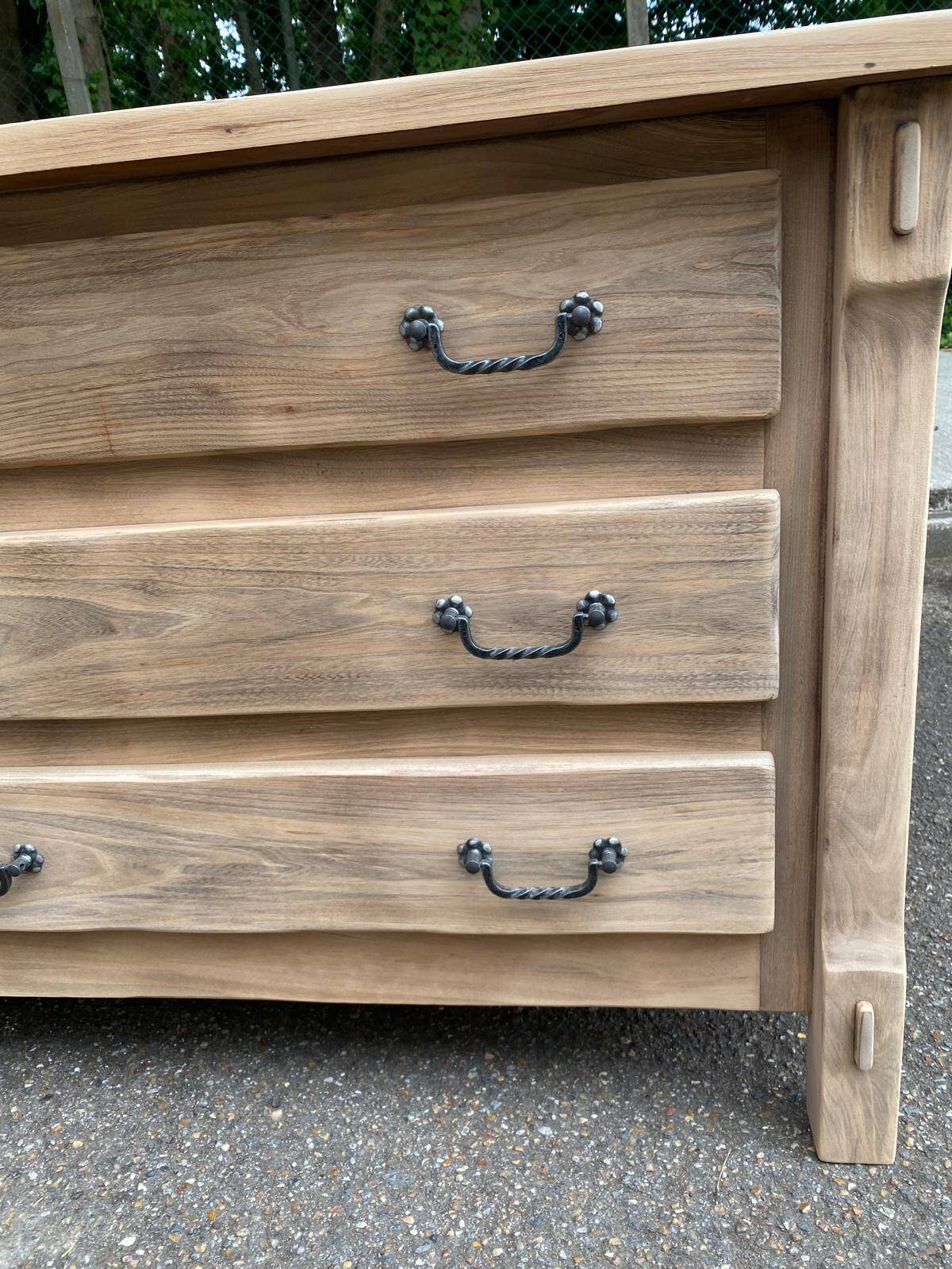 Renovated Acadie commode in solid hardwood from the 1970s.