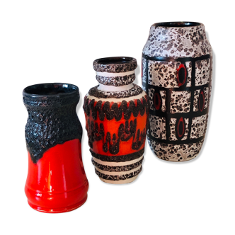 West Germany vintage vase set