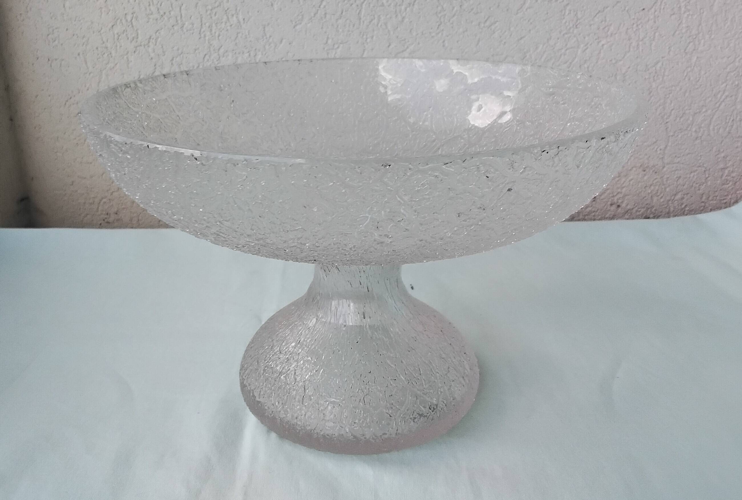 Crystal bowl on a pedestal
