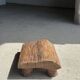 Small stool, footrest in organic blond teak monoxyle wabi-sabi L22