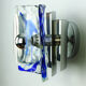 Mid century sconce glass metal chrome murano ice glass