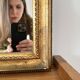 Elongated golden mirror