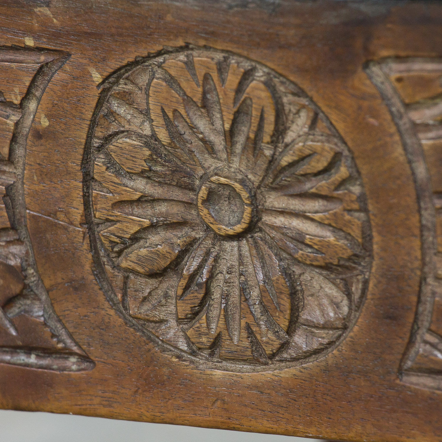 Antique oak armchair