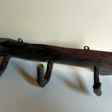 Art-Popular brutalist wall coat holder in solid wood