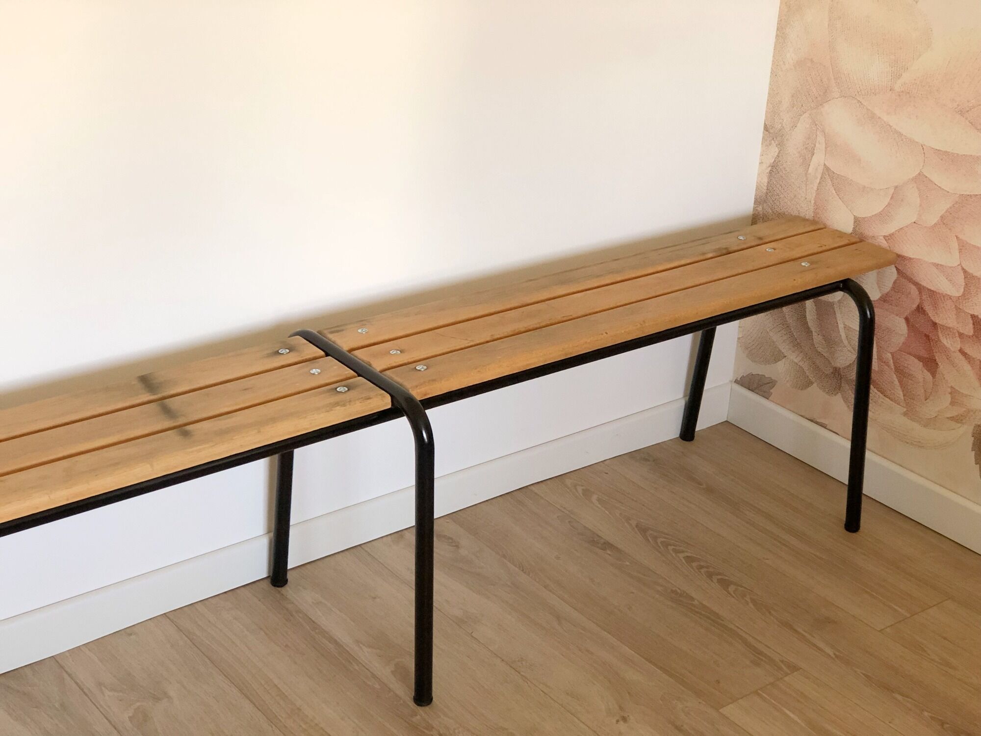 Former school bench from the 60s, adult model