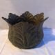 Cache pot plants metal shape petals flowers decoration vintage garden decoration
