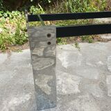 Coffee table in chromed metal and marble 1970