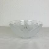 JG Durand Art Deco style crystal bird salad bowl