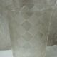 Diamond checkered crystal vase in depoli art deco glass