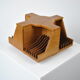 Wood rotating CD rack