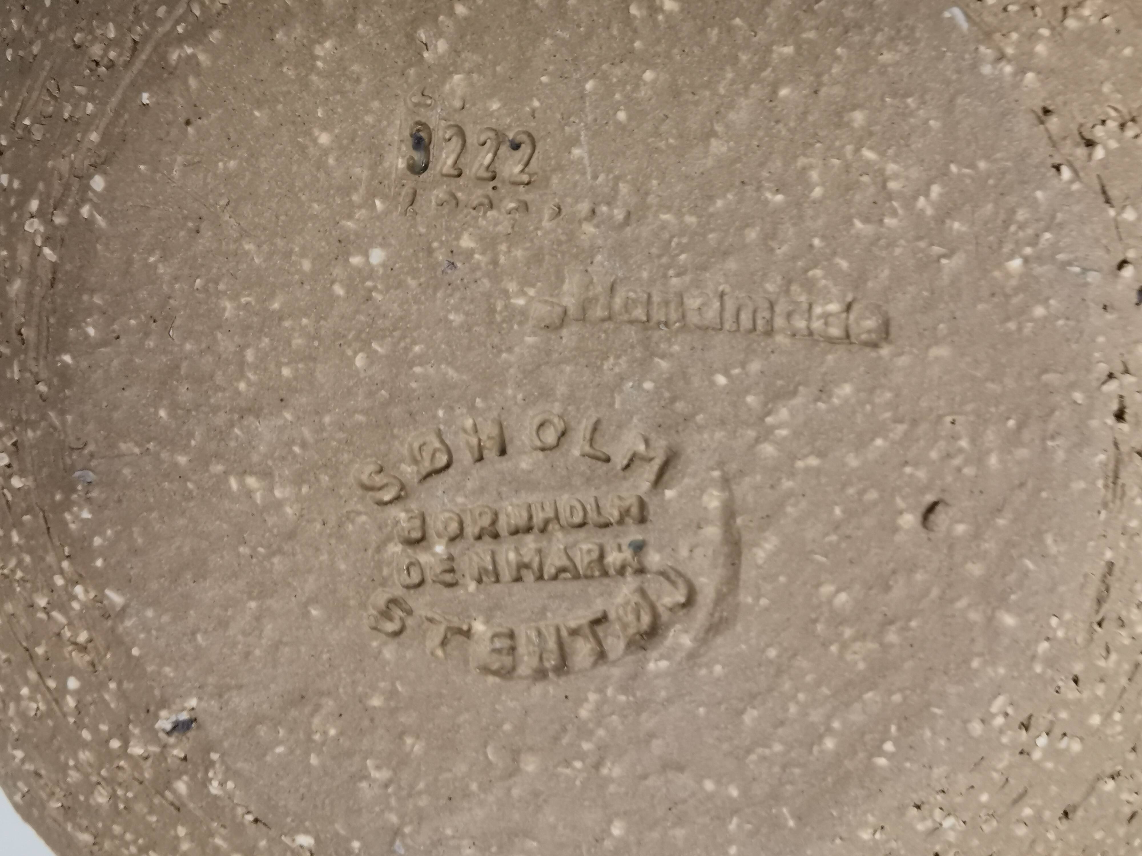 Ceramic candlestick from Danish Søholm 1980s.