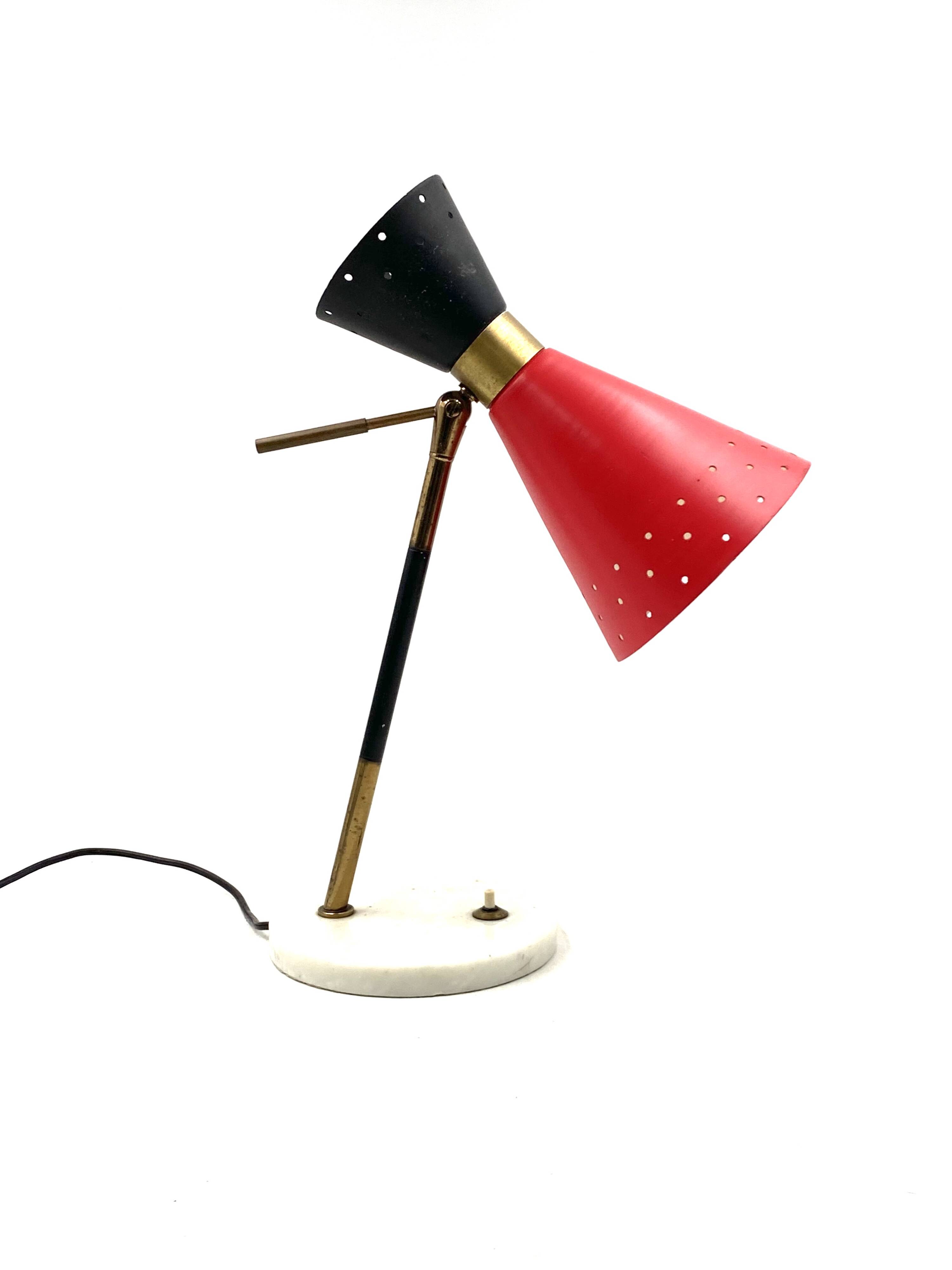 Mid-century table Lamp, Stilux Milan Italy 1960 ca.