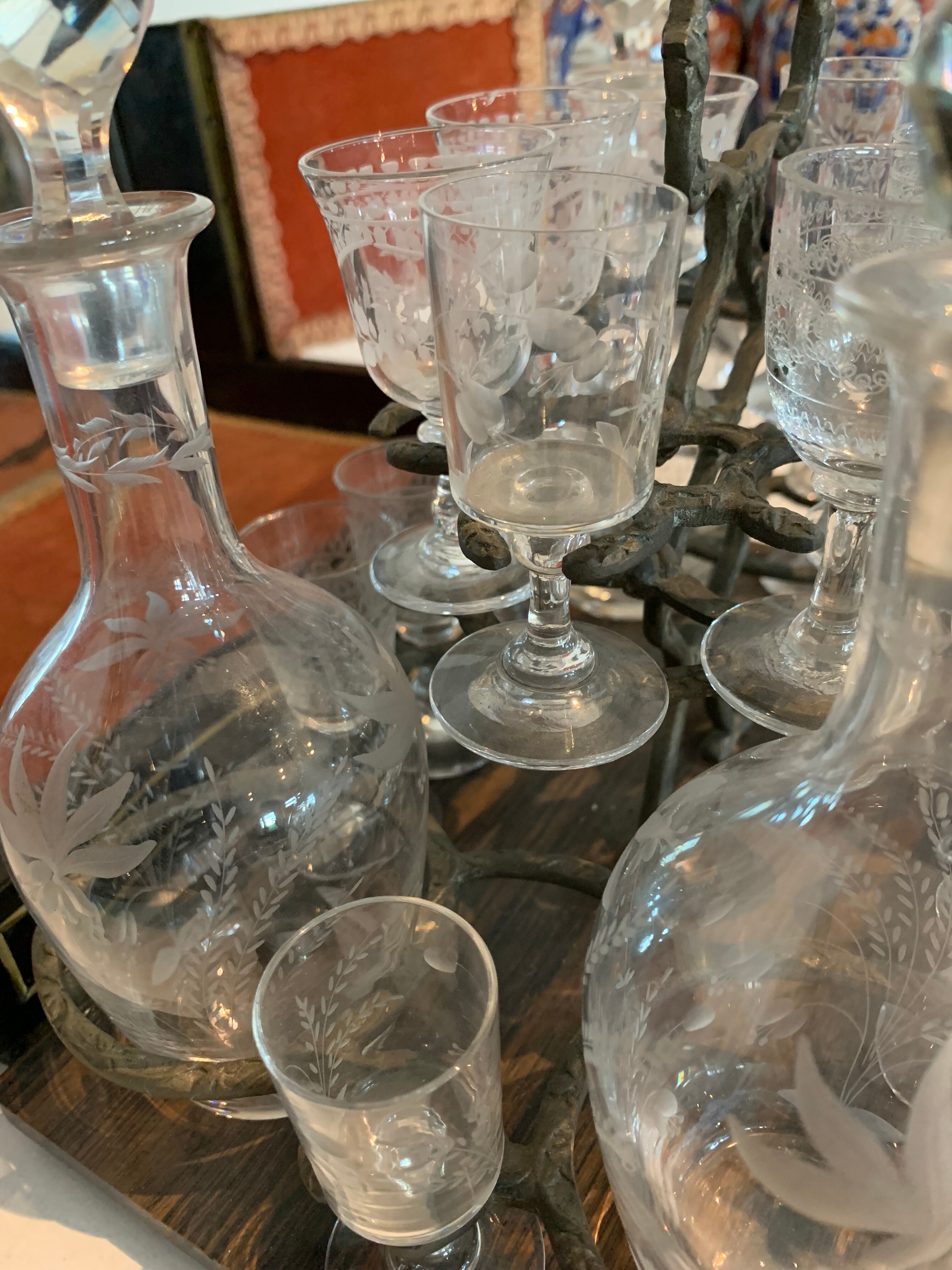 Cellar A Liqueur Complete Boulle Box Napoleon III Box Marquetry XIX Century